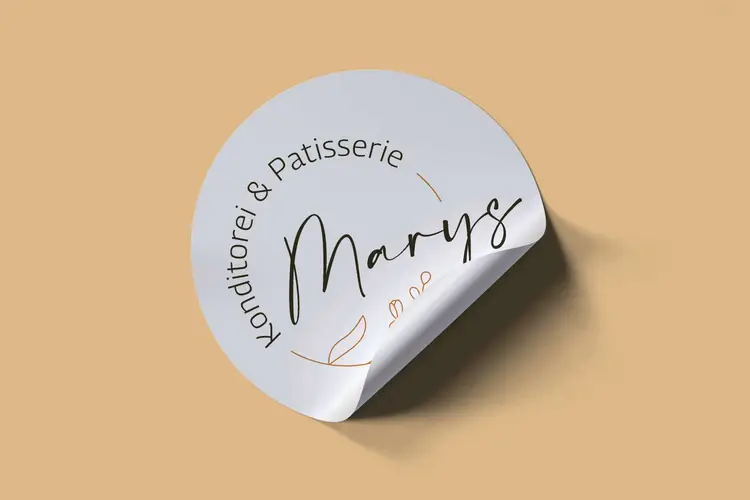 Mary's Konditorei Patisserie Aufkleber Rund